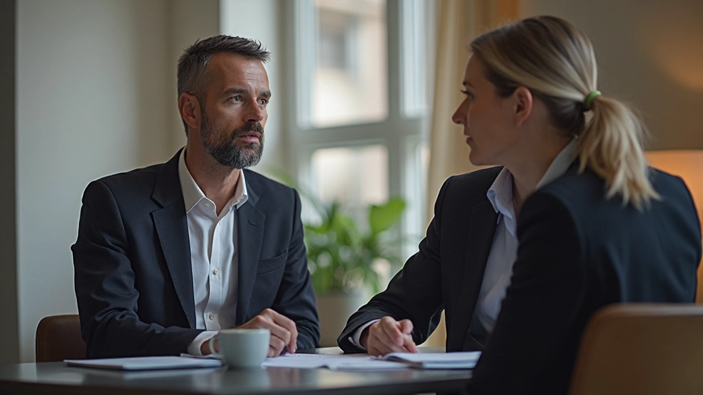 Coach som arbetar med klient på utveckling av ledarskapsförmåga