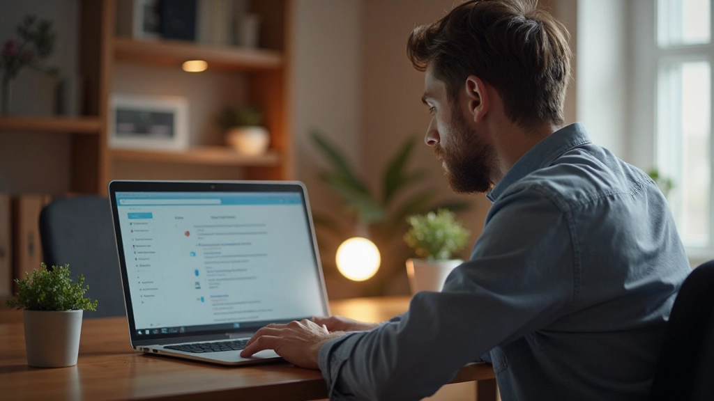 Person deltar i online-utbildning med digitala lärningsverktyg och resurser