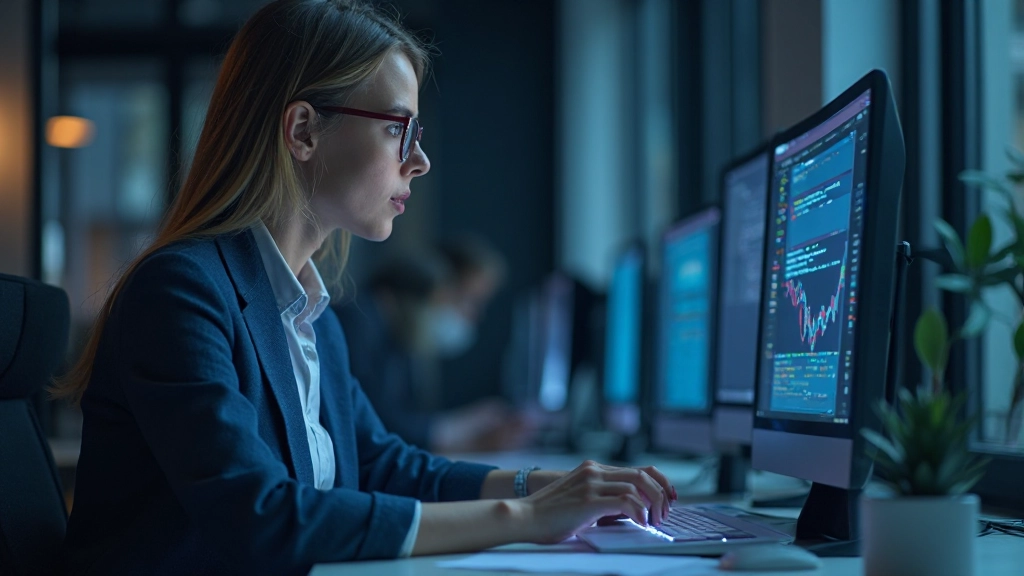 En professionell person arbetar med digital teknik och modern software